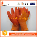 Orange Nylon PVC Tauchhandschuh Arbeitshandschuhe (DNL511)